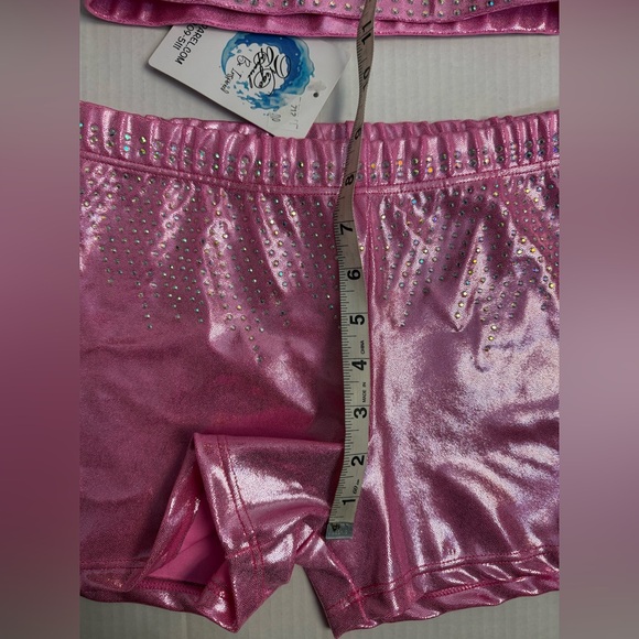 Higo Apparel Gymnastics Bubblegum Crop Set New With Tags Large Adult Pink - Picture 6 of 14